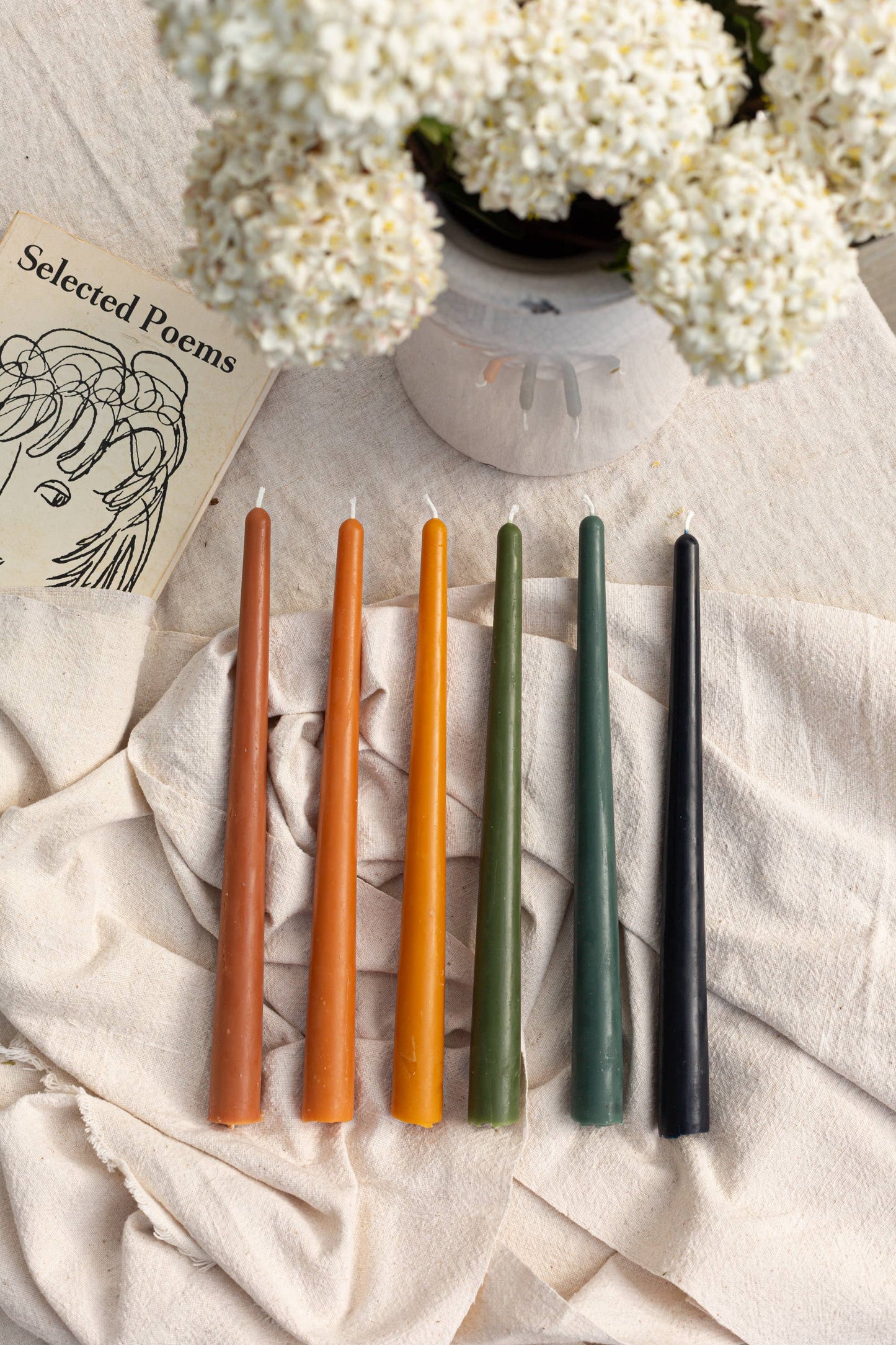 Sunrise Beeswax Taper Candles -Set of 3