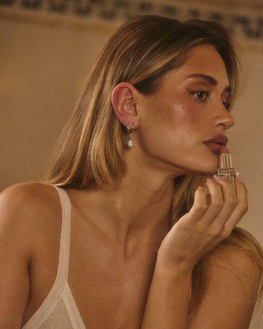 Silver Georgia Stone Knot Hoops