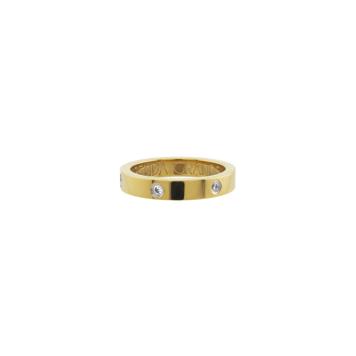 Tennis Ring Band: 18K Gold or Silver