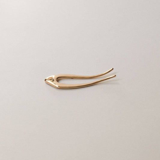 Gold Short U-Shaped Metal Hair Stick
