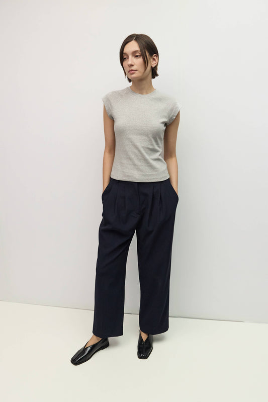 Raglan Cap Sleeve Cotton Tee