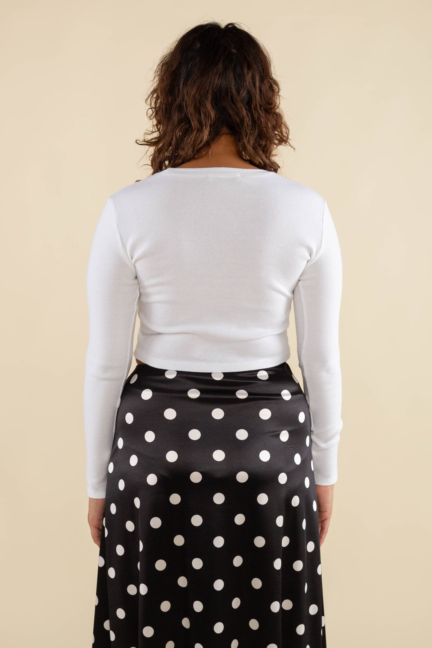 White Long Sleeve Baby Tee