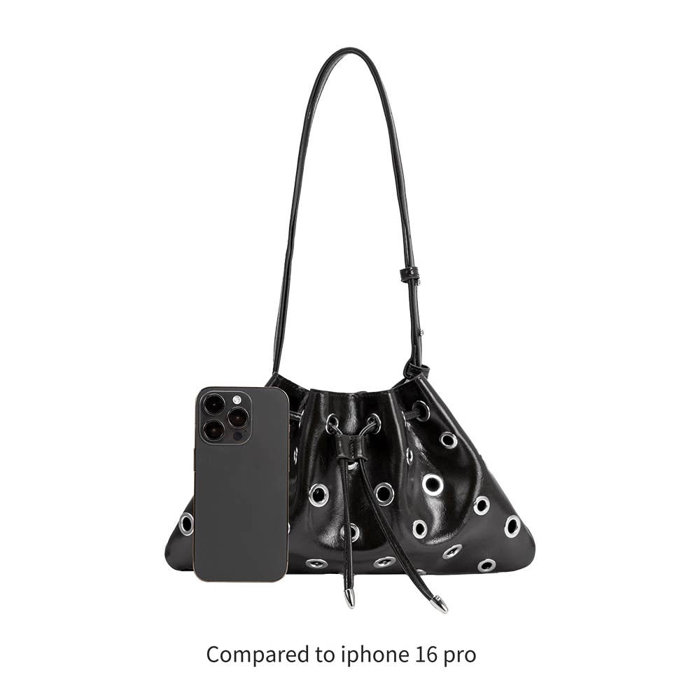 Paloma Chocolate Vegan Leather Shoulder Bag