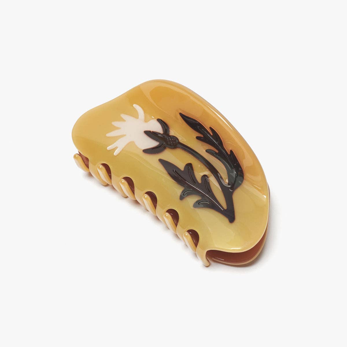 Yellow Rosehip Flower Hair Claw