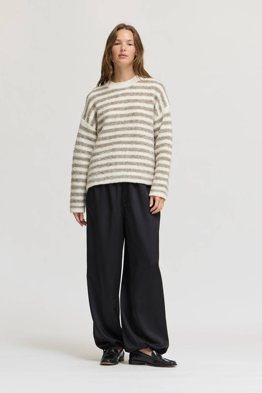 Black Satin Balloon Pants