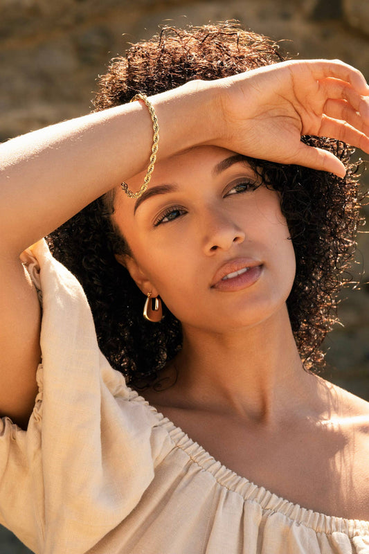 Geometric Gold Hoop Earrings