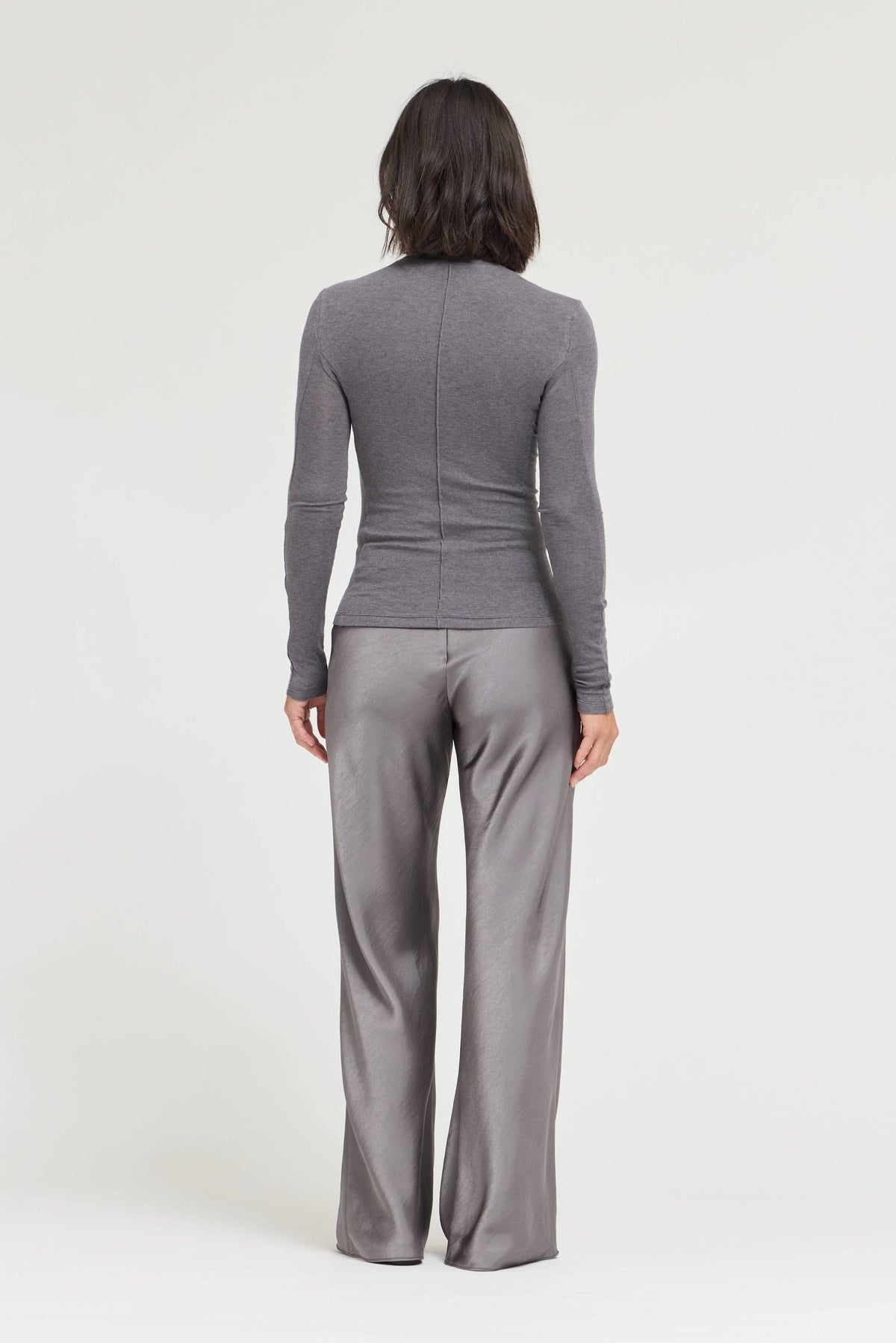 Fitted Seamed Long Sleeve Tee