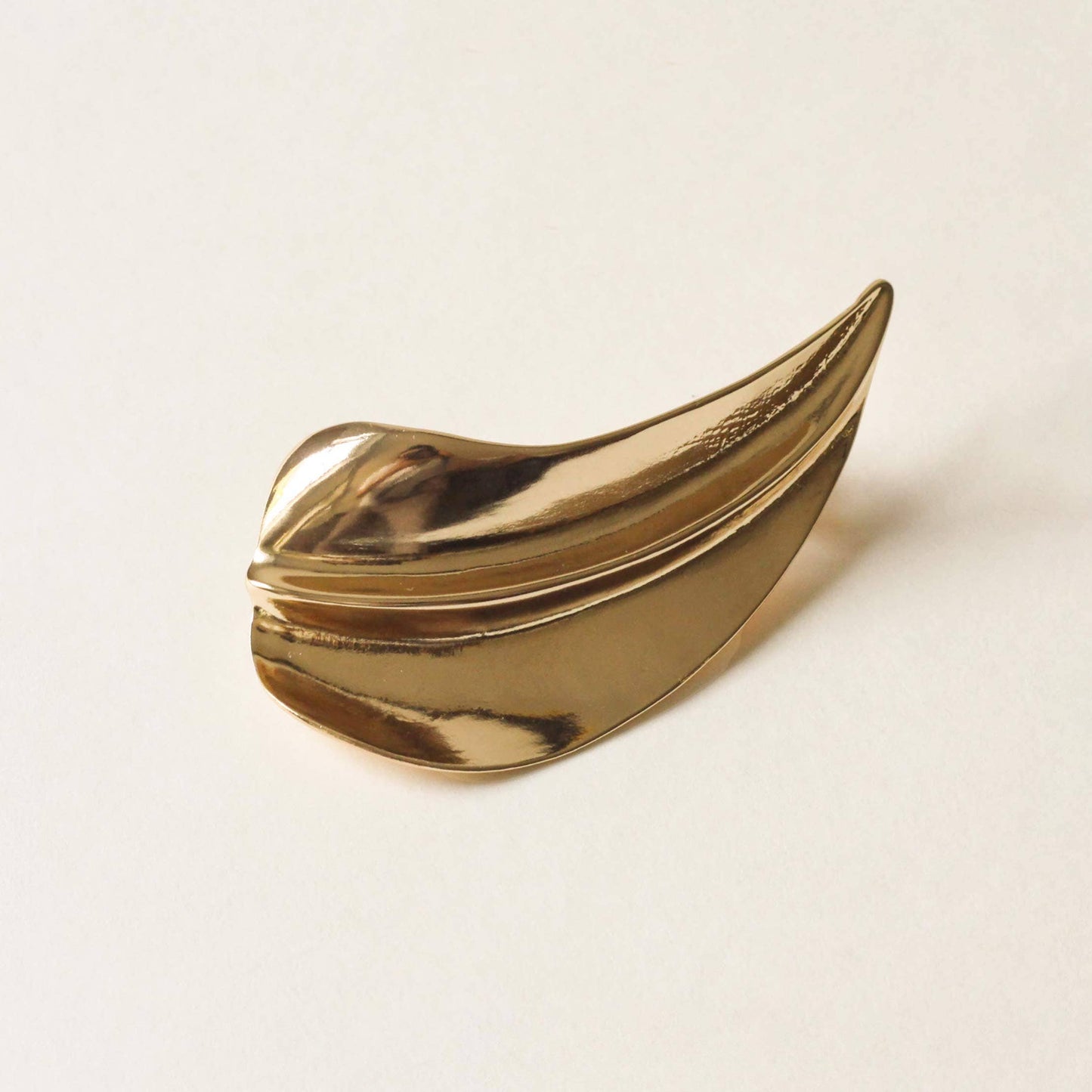 Gold Leaf Metal Barrette Hair Clip Barrette