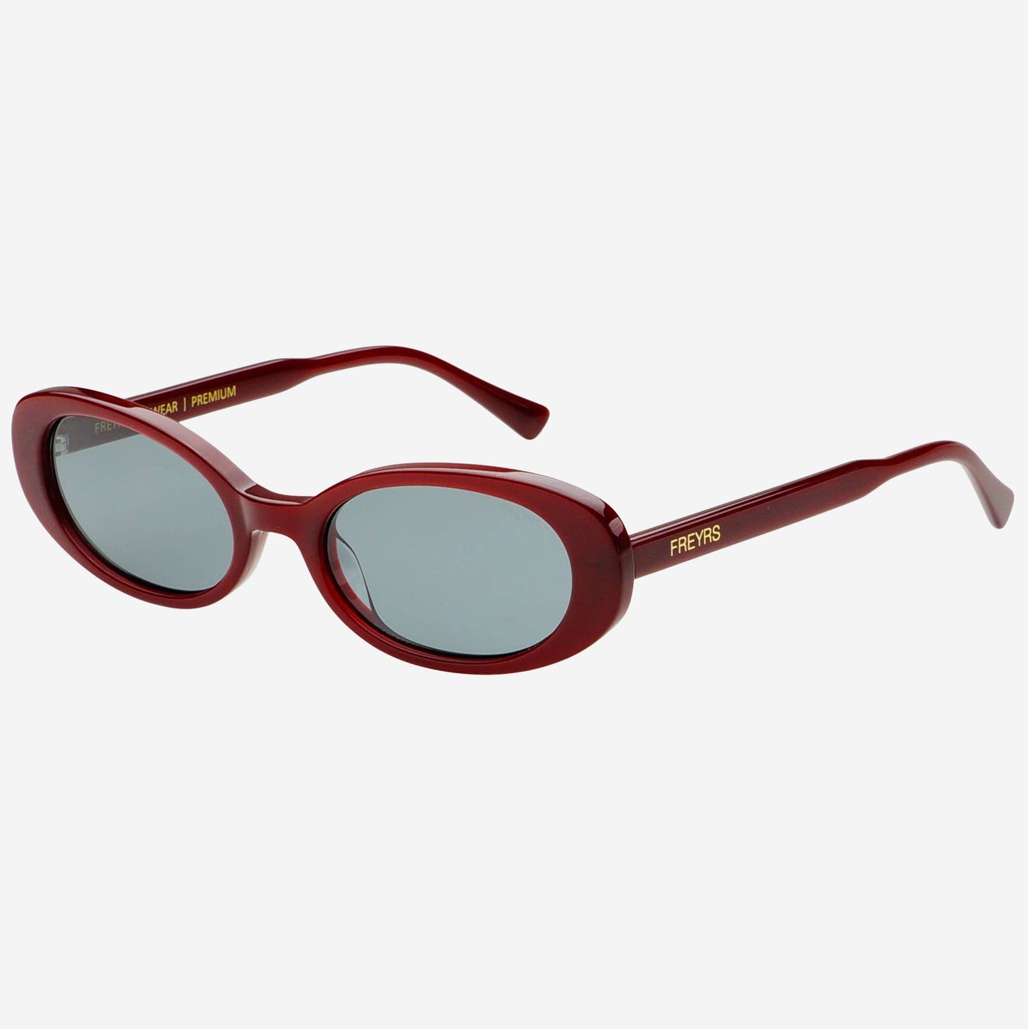 Mimi Burgundy Oval Sunglasses