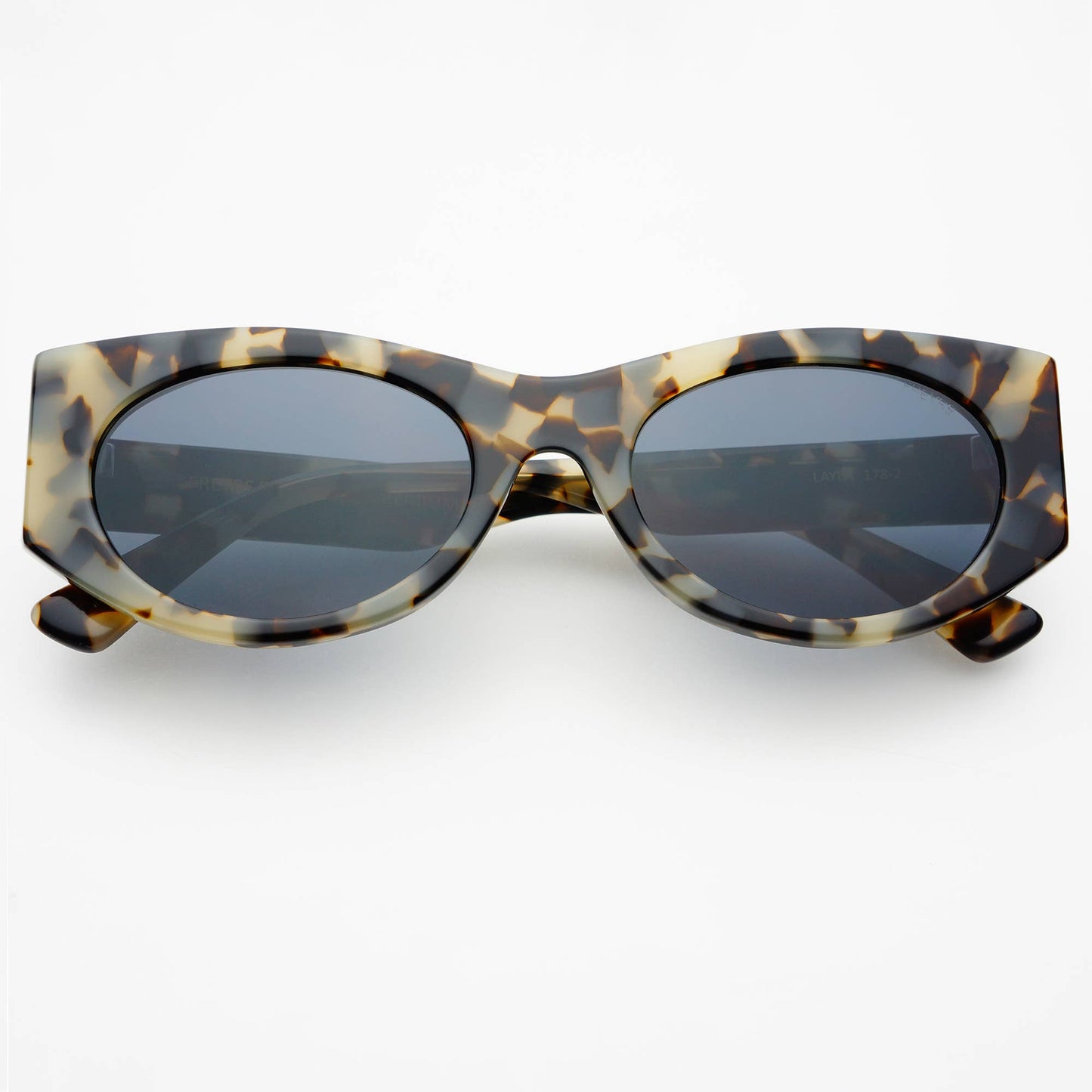 Layla Gray Tortoise Oval Sunglasses
