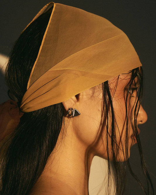 The Pave Shield Silver Studs
