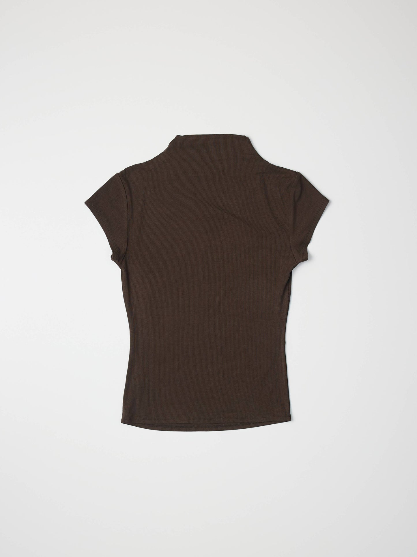 Cap Sleeve Mock Neck Gathered Top