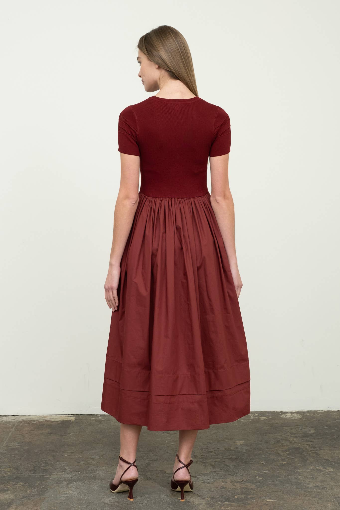 Black Sheer Mixed Media Dress