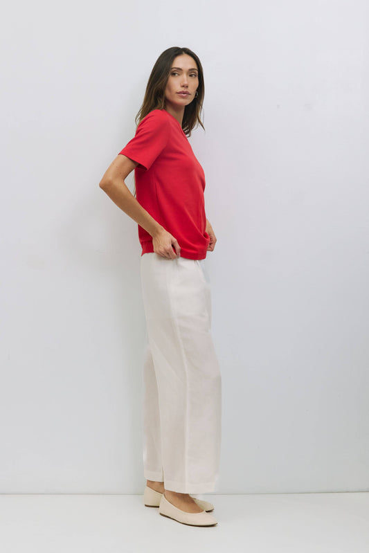 Red Soft Short Sleeve Jersey T-Shirt