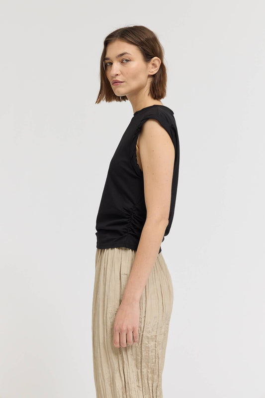 Black Twist Detail Sleeveless Top