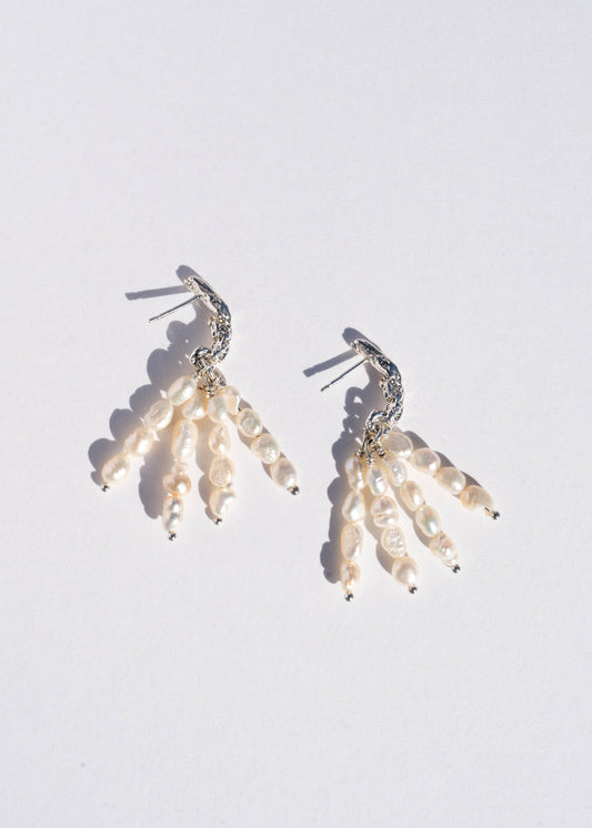 Toni Pearl Earrings in Recycled Sterling Silver