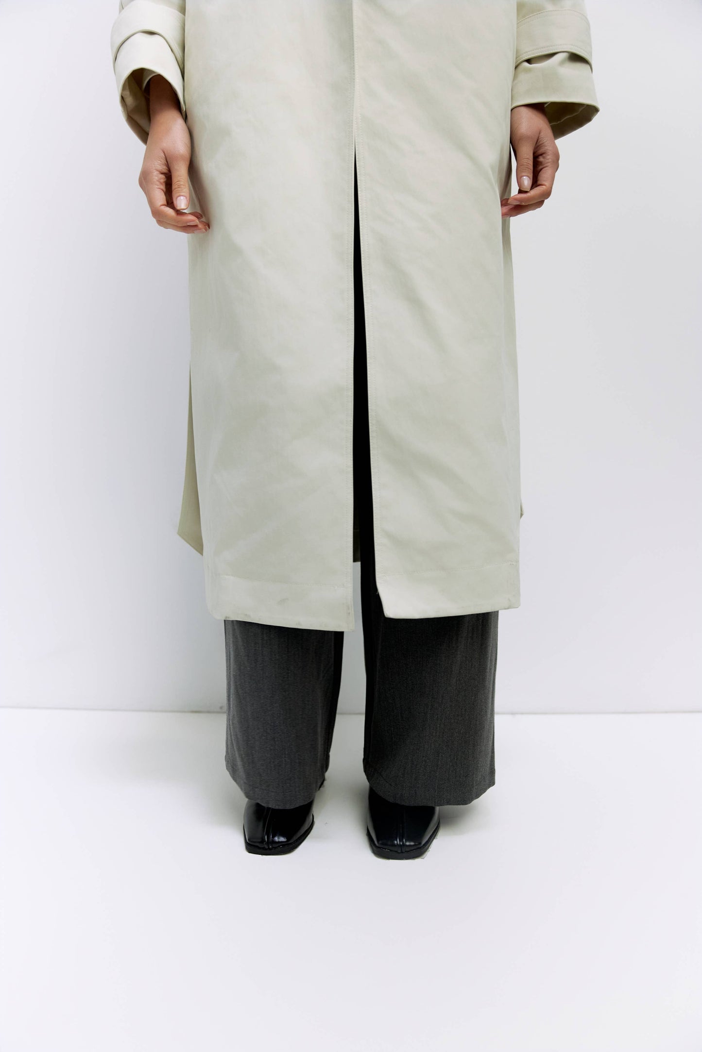 Brushed Twill Trench Coat
