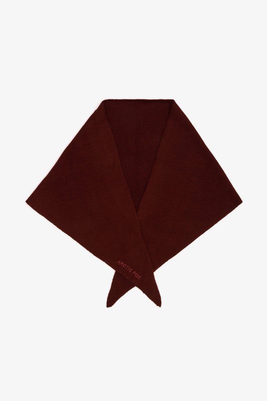 Dark Walnut Brown Wool Triangle Scarf