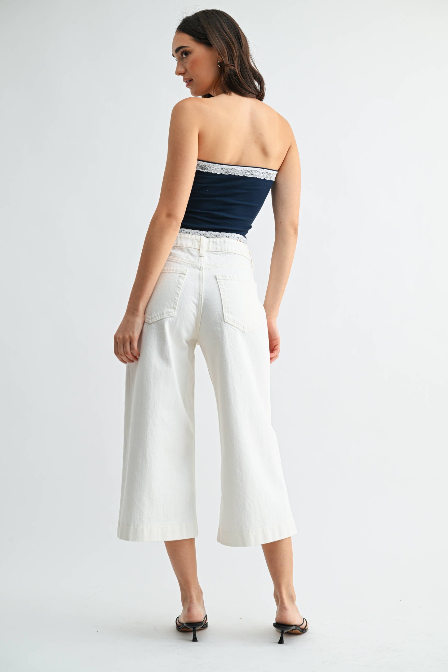 Off White Sideseam Wide Capri
