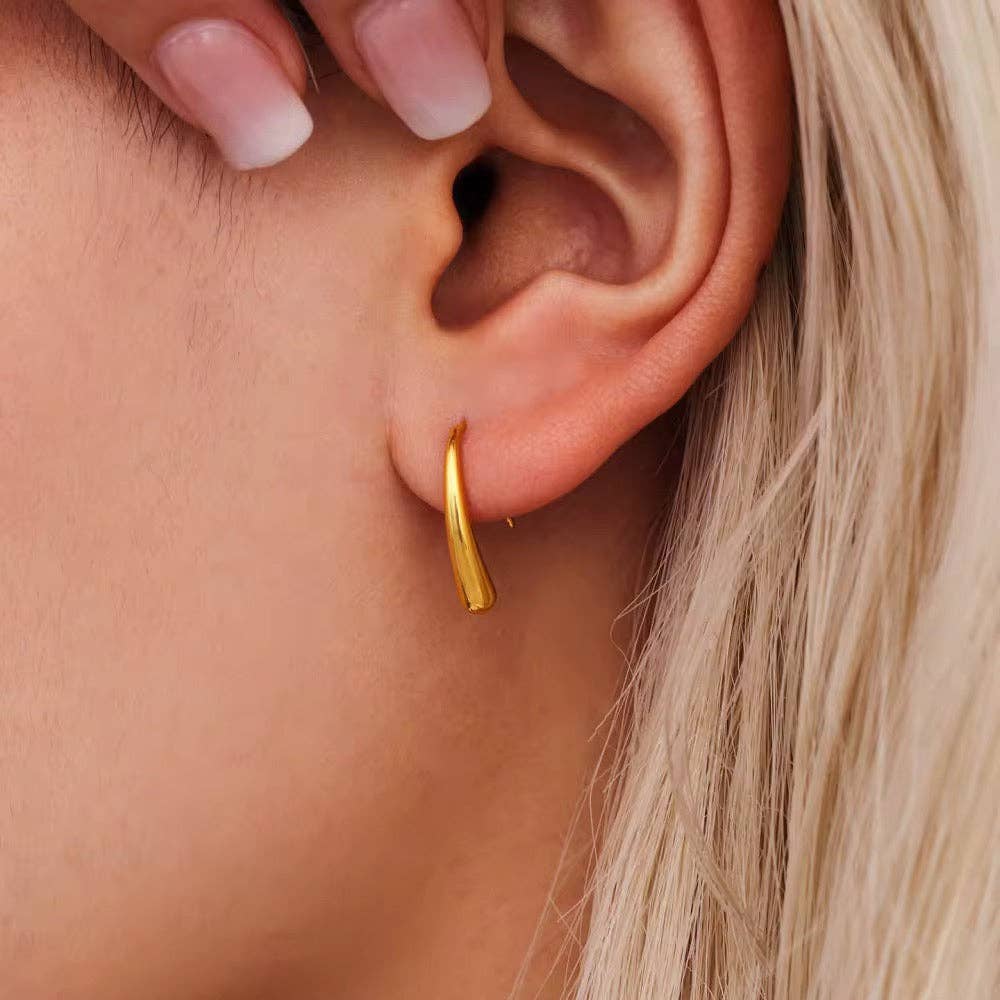 Gold Sculptural Drop Earrings