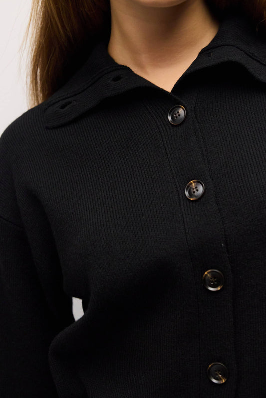 Turtleneck Button Front Cardigan