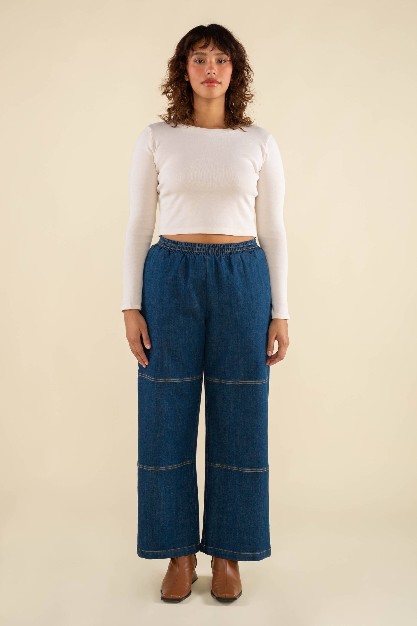 White Long Sleeve Baby Tee