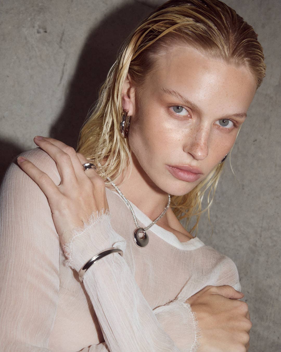 The Mercury Disc Bangle: Silver + Gold