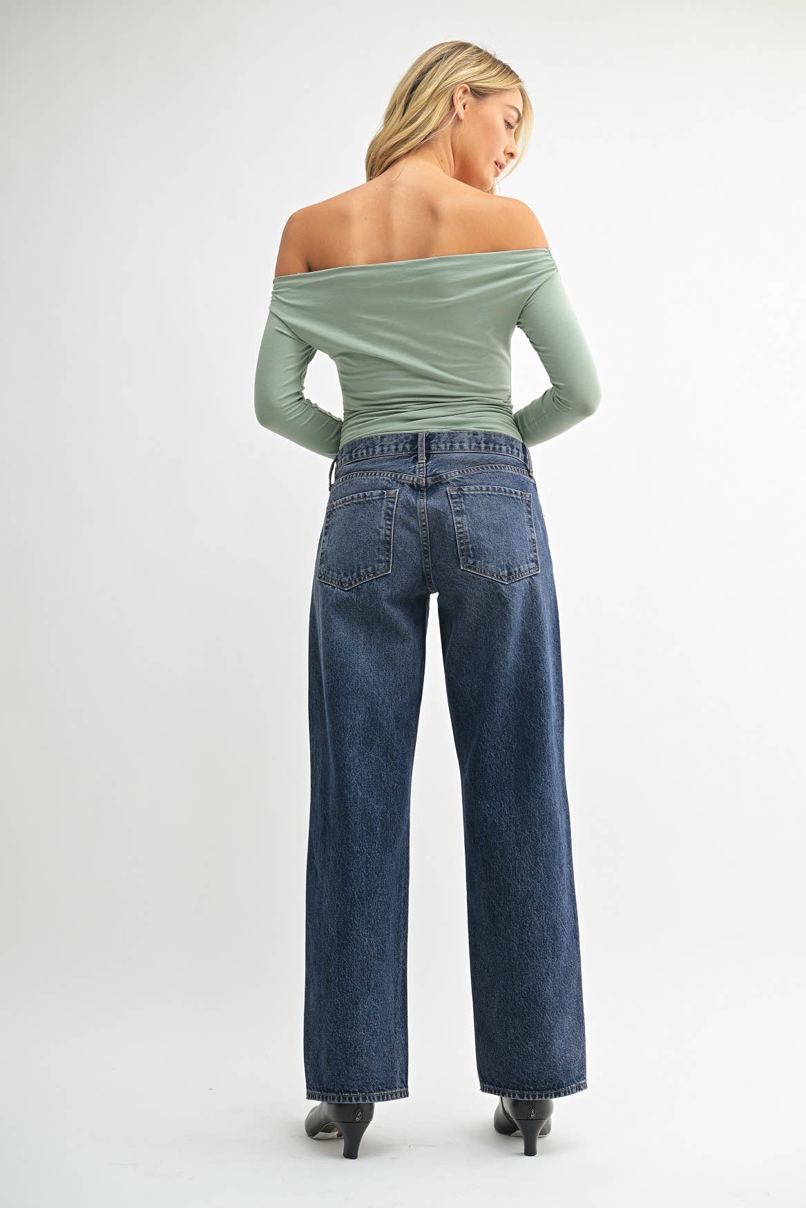 Dark Wash Low Rise Slouch Jean - 100% Cotton
