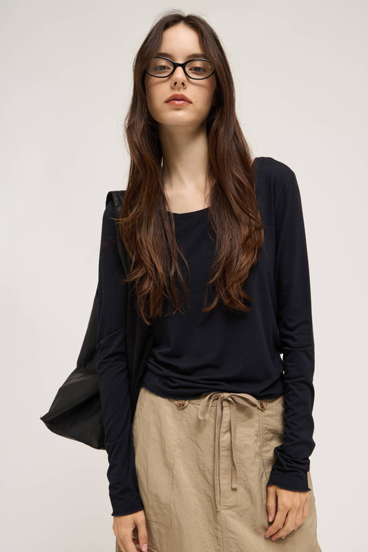 Lightweight Wide Neck Modal Jersey Top