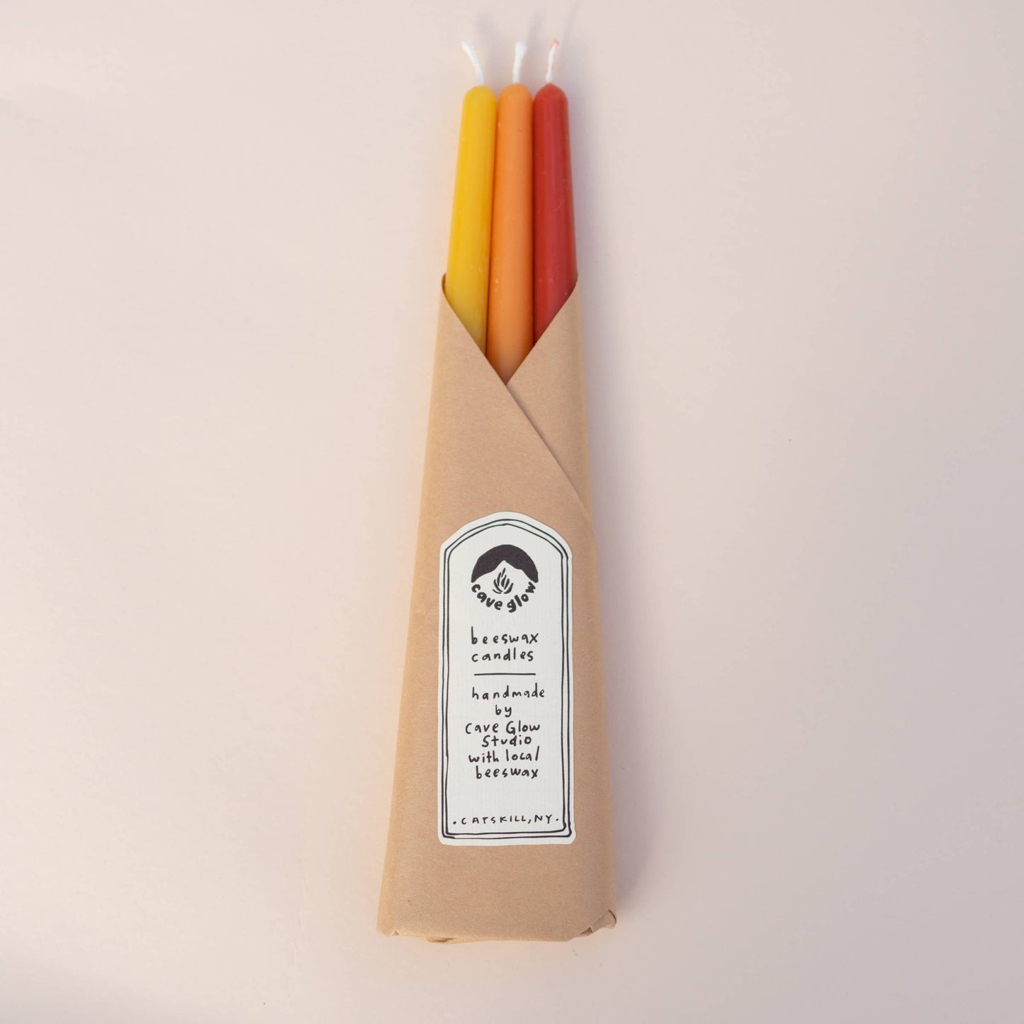 Sunrise Beeswax Taper Candles -Set of 3