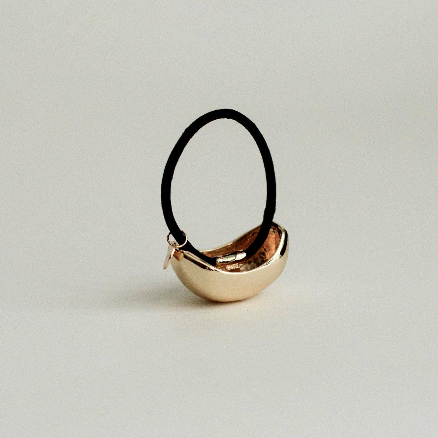 Gold Bold Crescent Metal Ponytail Cuff Hair Tie