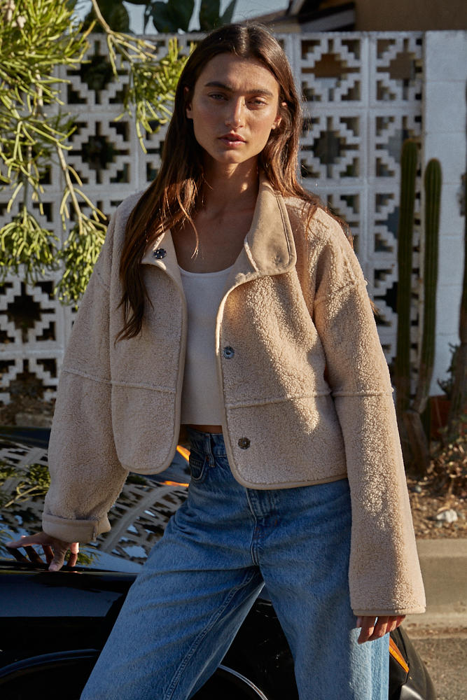 Latte Sherpa Jacket