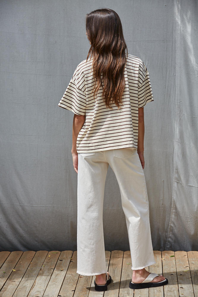 Striped Oversized Cotton Tee
