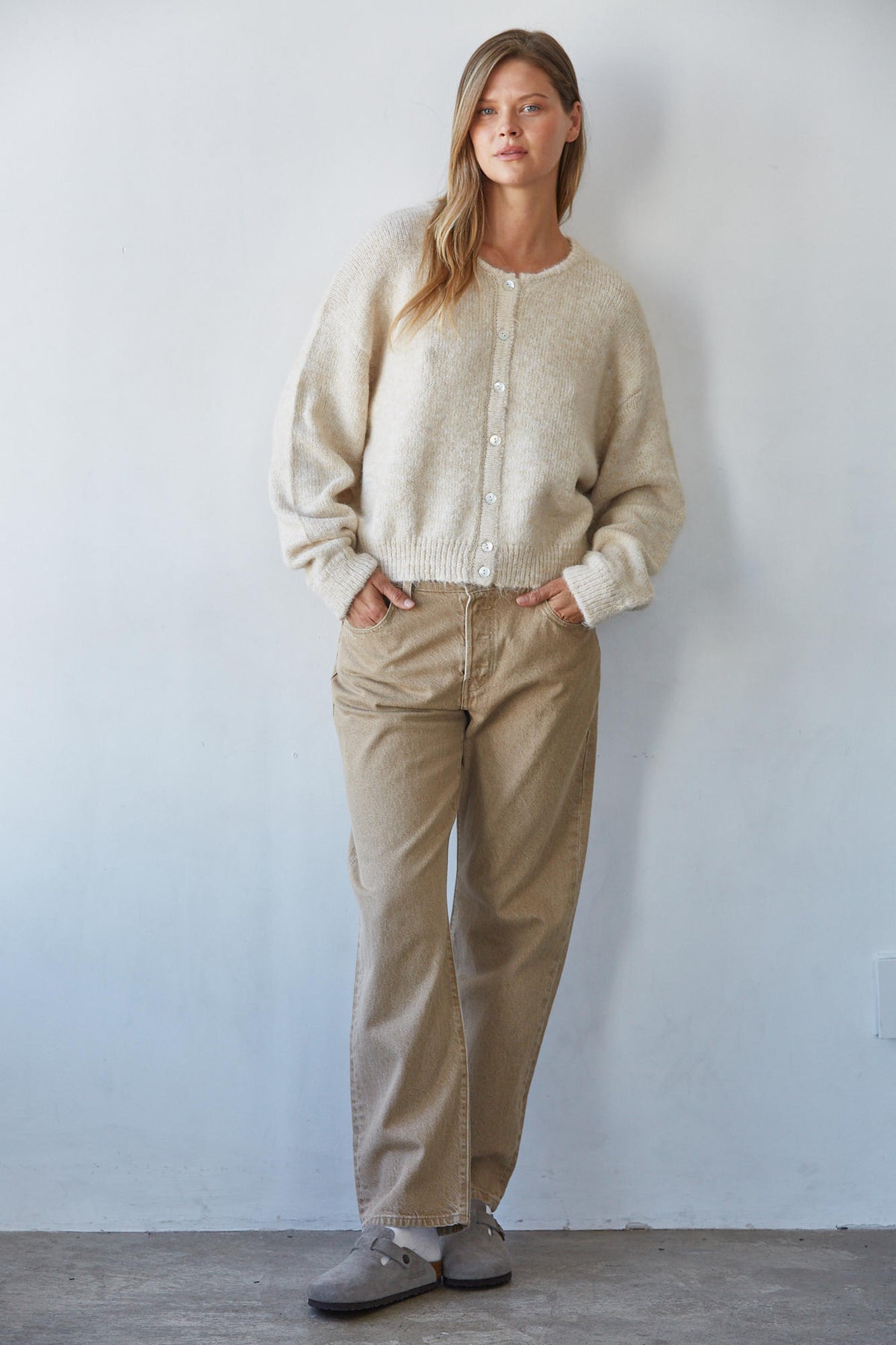 Cream Soft Knit Cardigan
