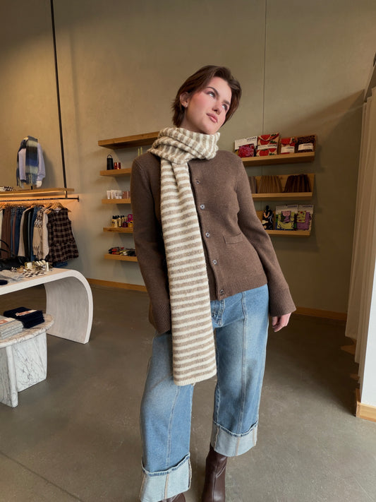 Front Seam Cuffed Barrel Jeans