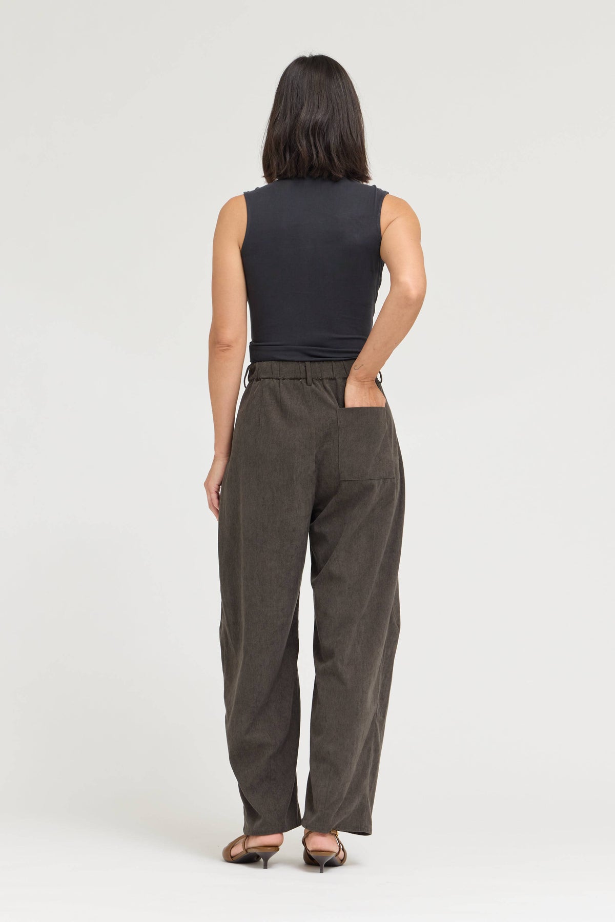 Earthy Olive Relaxed Corduroy Pants