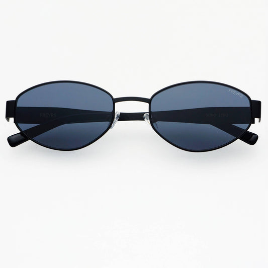 Soho Black Oval Sunglasses