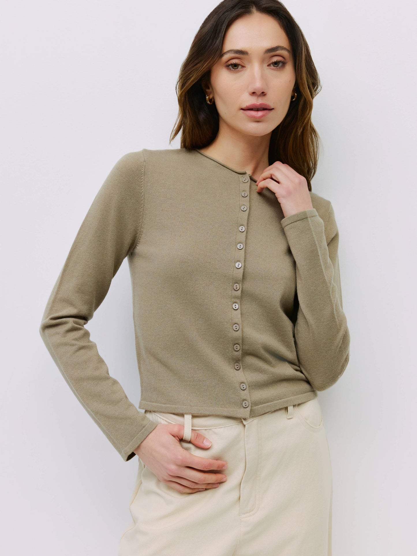 Rollneck Fitted Cardigan