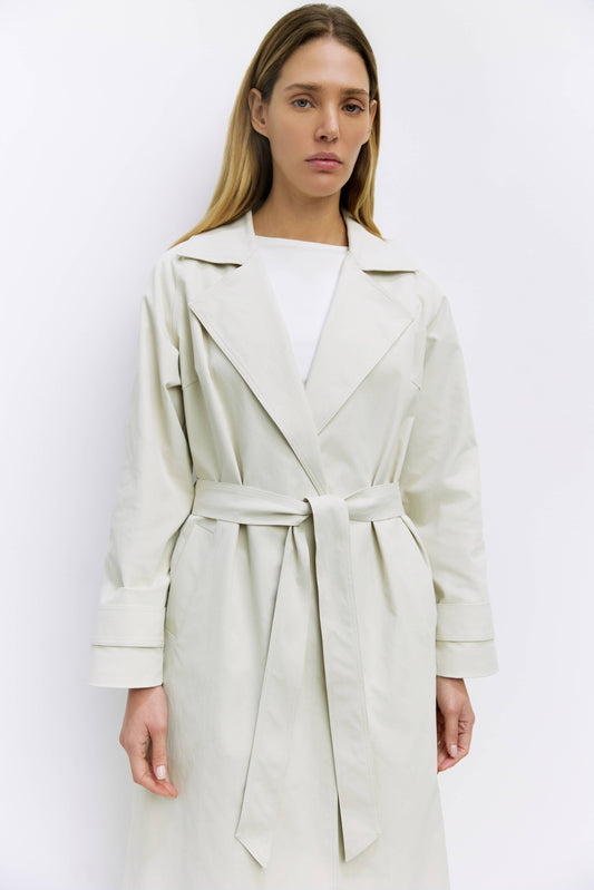 Brushed Twill Trench Coat