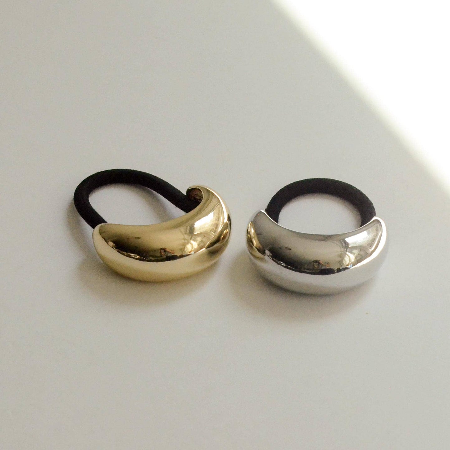 Narrow Crescent Metal Cuff Hair Tie | Gold