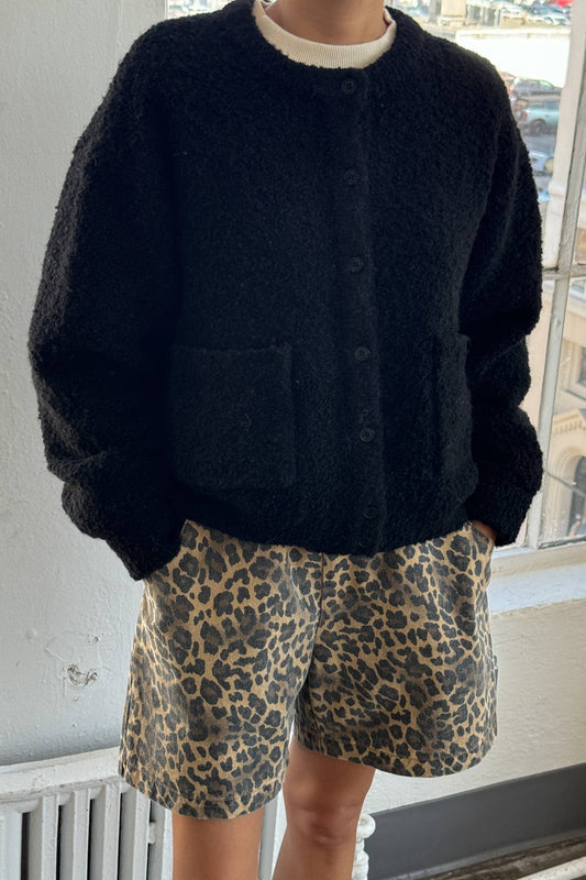 Black Millie Boucle Cardigan