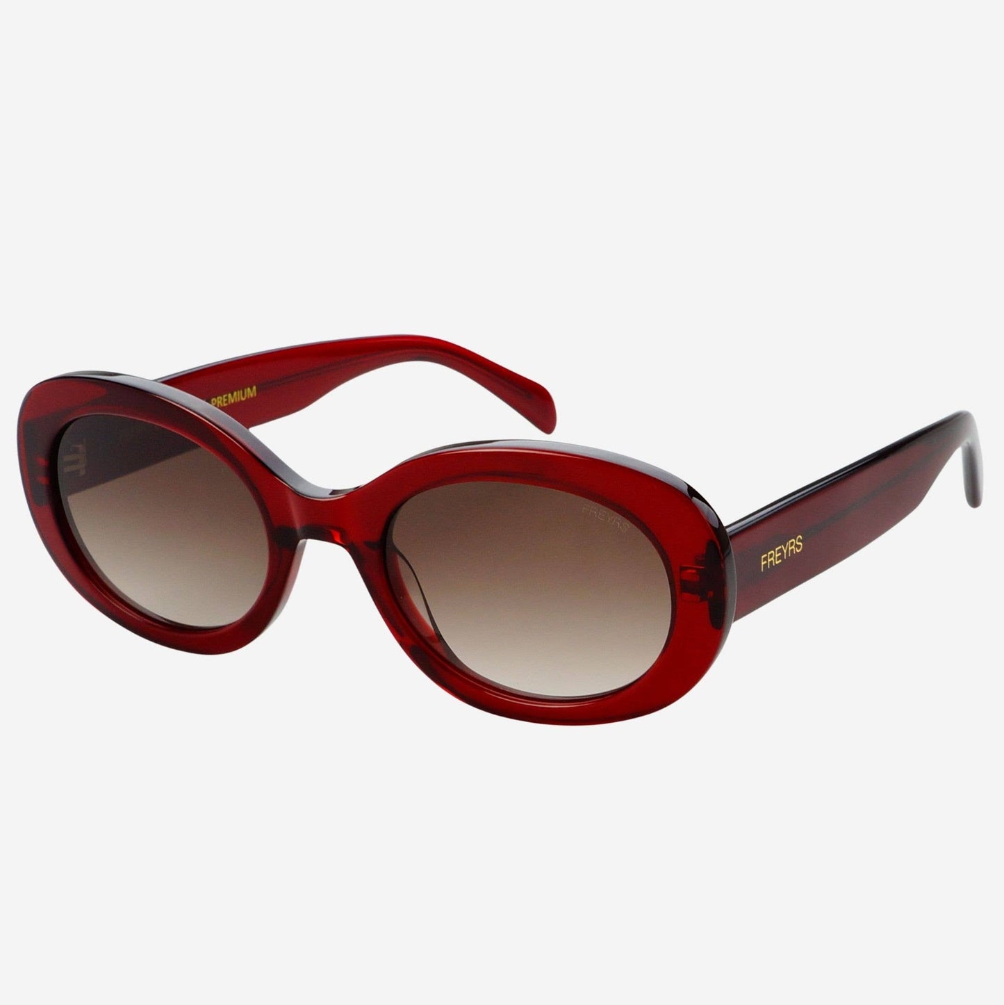 Aria Dark Cherry Oval Sunglasses