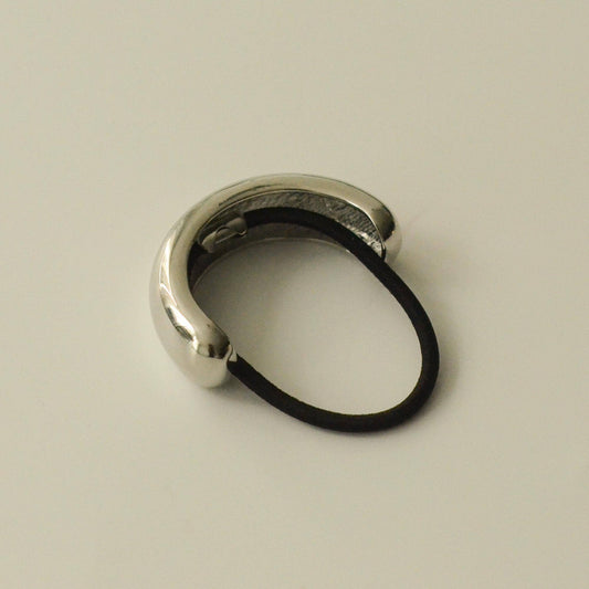 Silver Wide Metal Cuff Hair Tie