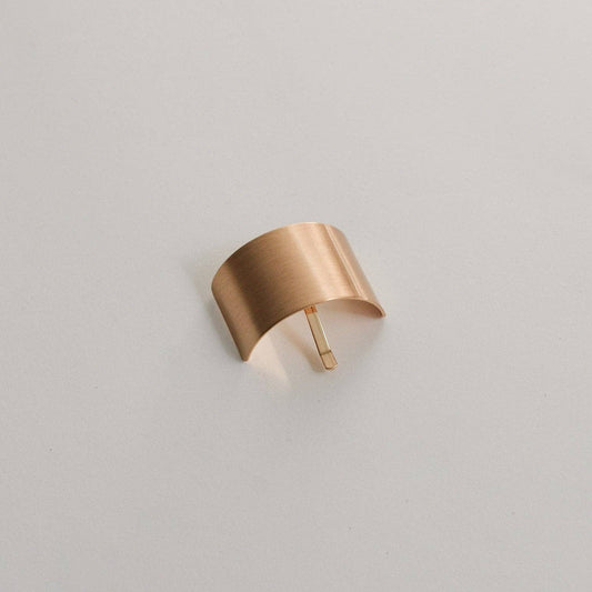 Gold Metal Rectangular Hair Ponytail Cuff Stick