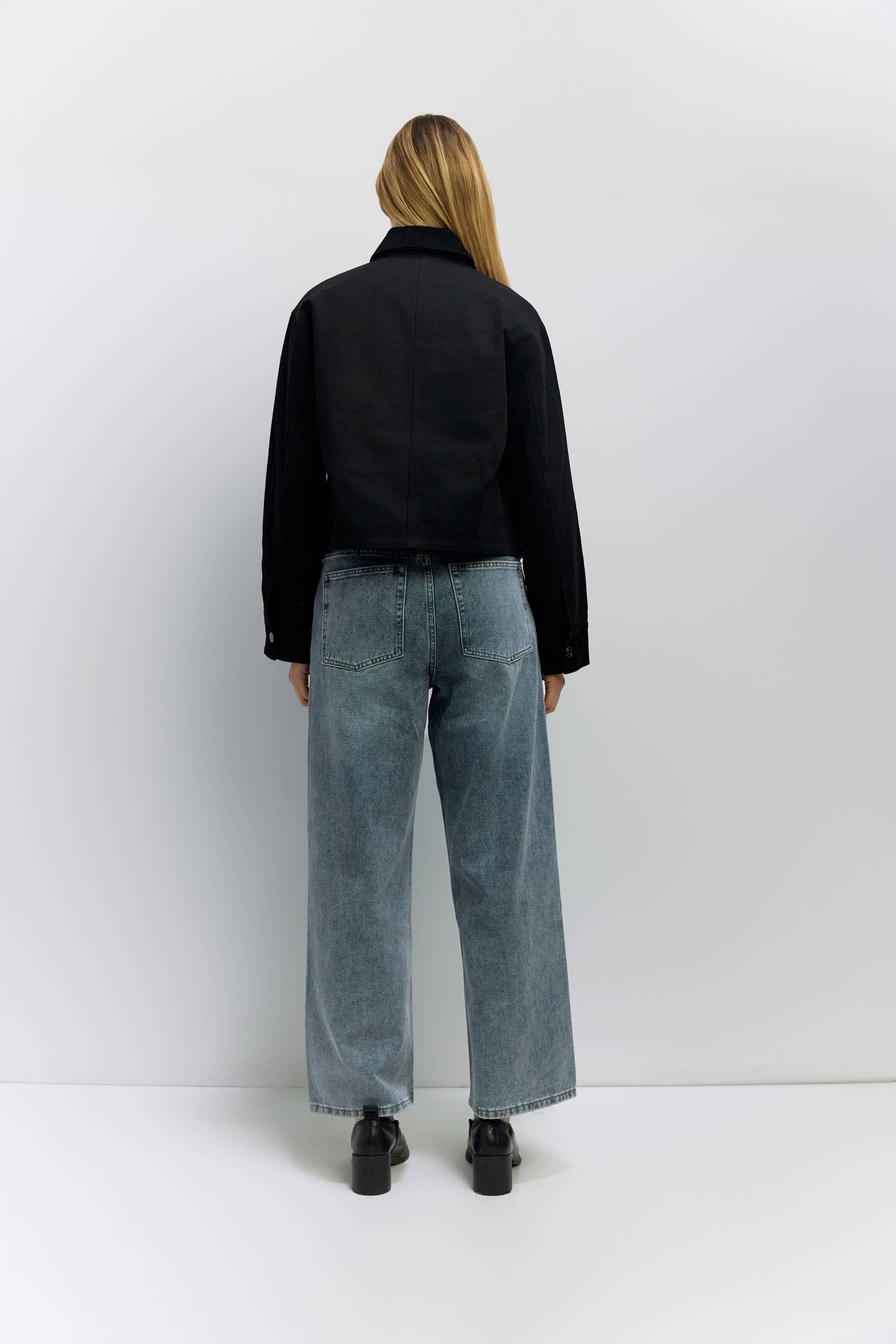 Black Twill Utility Jacket