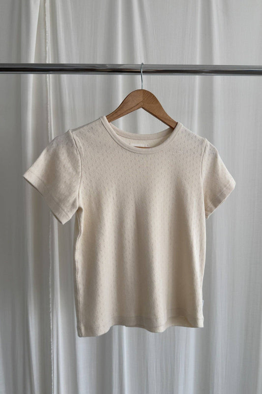 Naturel Pointelle Babe Tee
