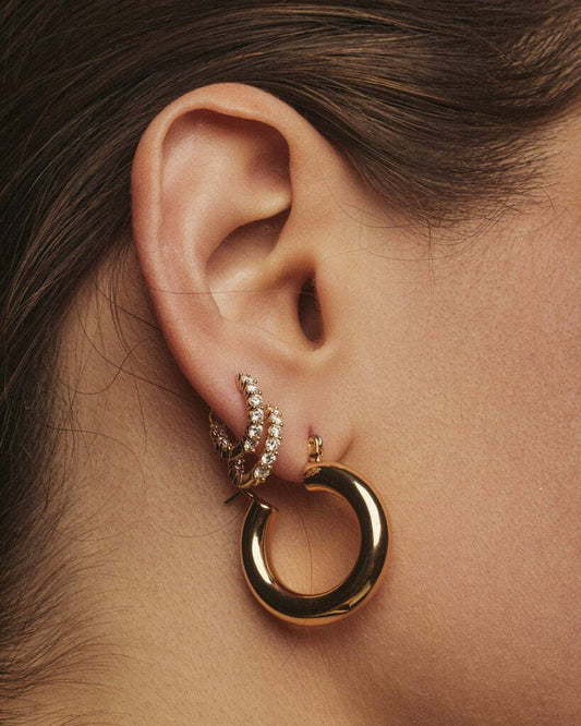 Gold Baby Amalfi Tube Hoops