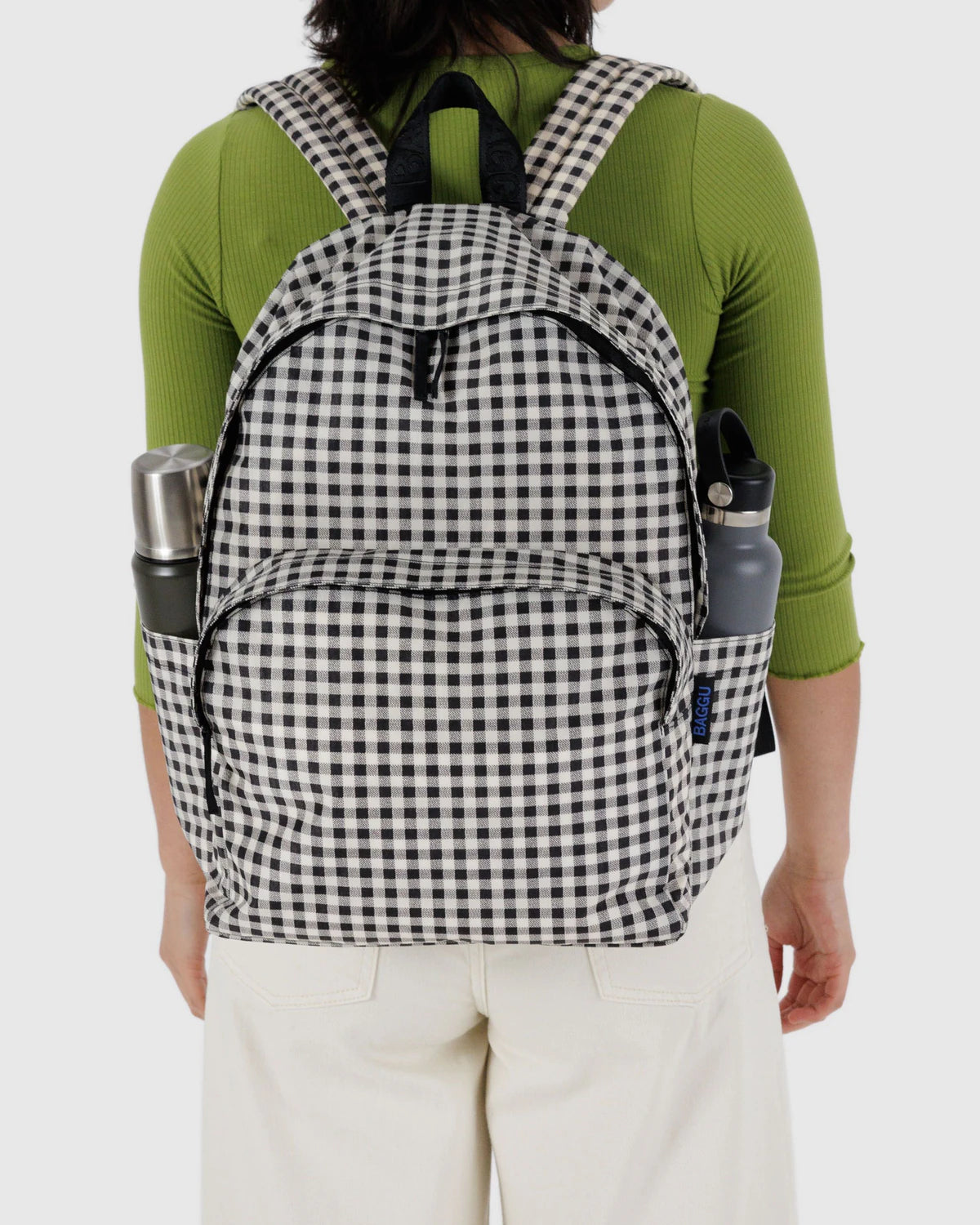 Gingham Large Nylon Backpack by Baggu