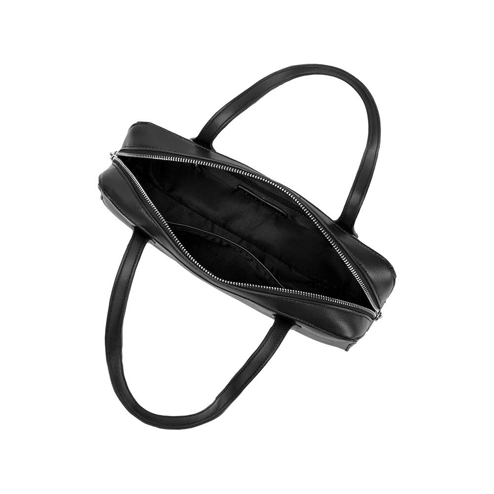 Serafina Black Recycled Vegan Shoulder Bag