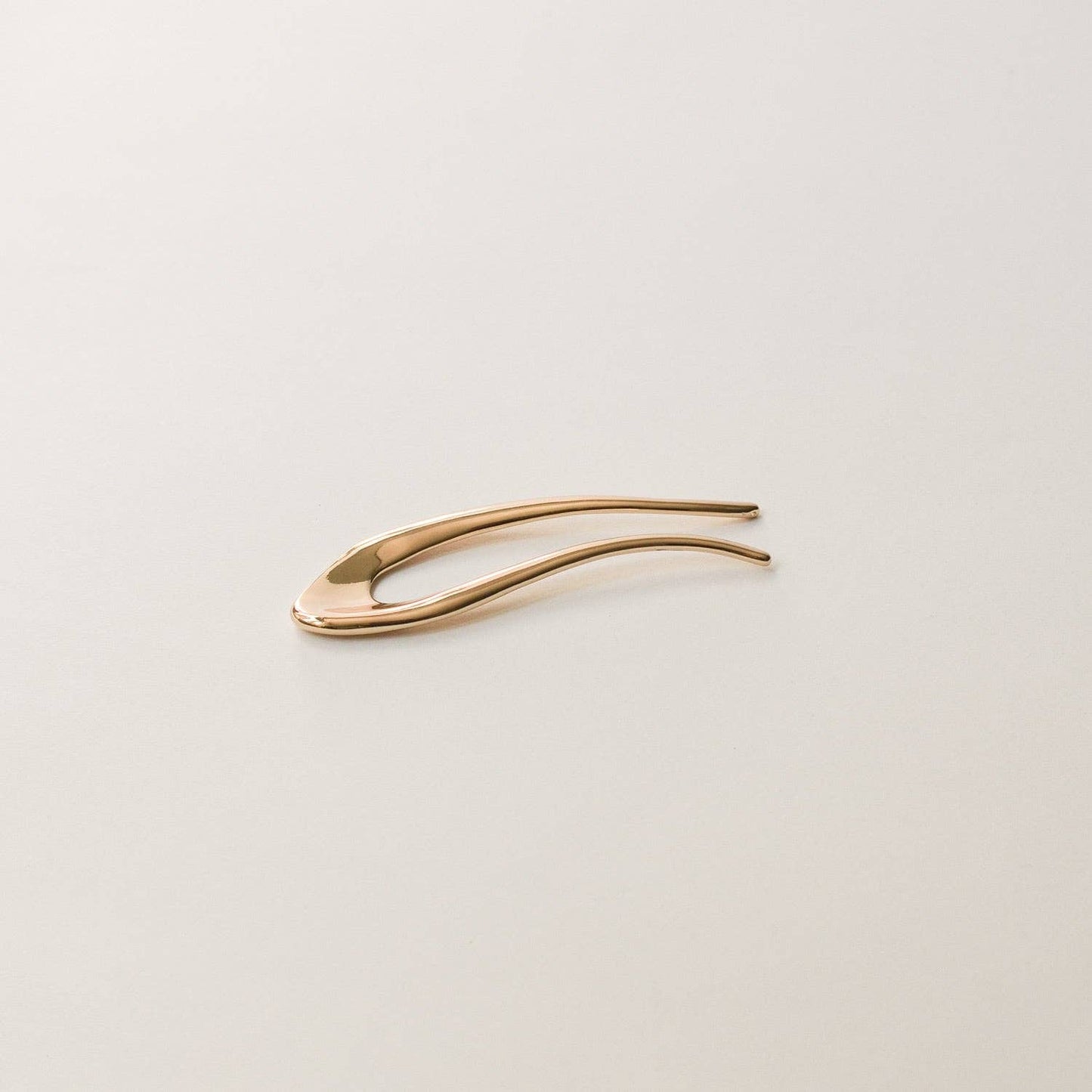Gold Short U-Shaped Metal Hair Stick